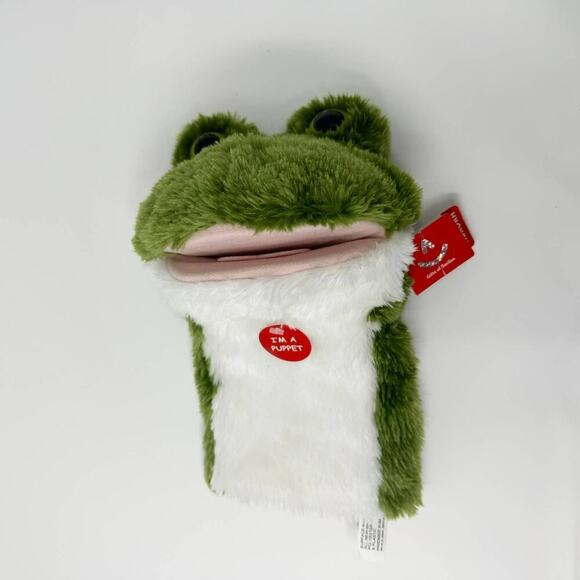 New Aurora 10" Frog Hand Puppet 32051 Green Plush Toy Puppet Storytelling Play - Picture 16 of 16